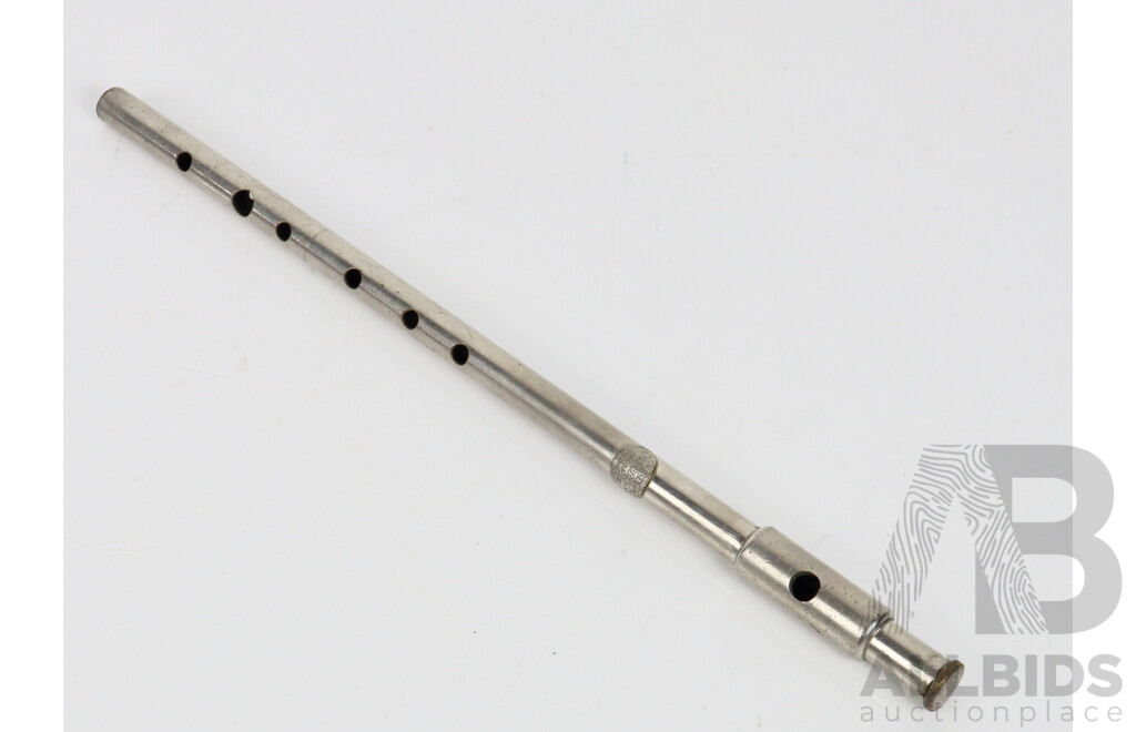 Vintage Chrome Marching Band Flute by Alling Tonalic