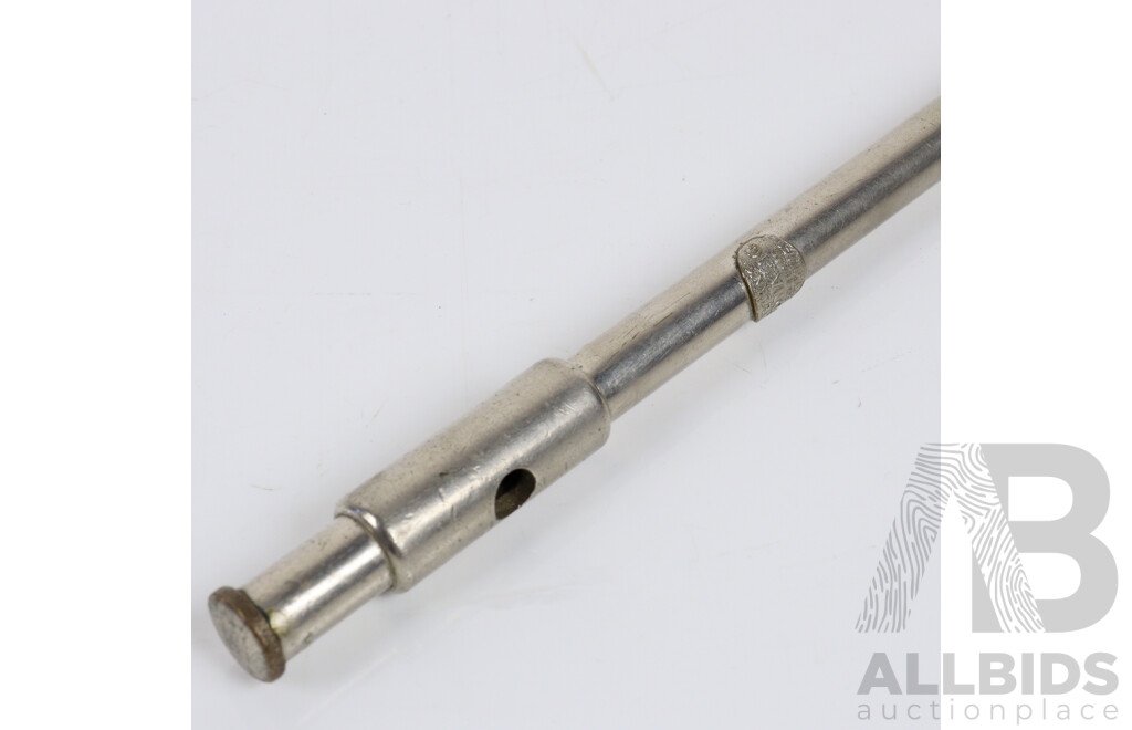Vintage Chrome Marching Band Flute by Alling Tonalic