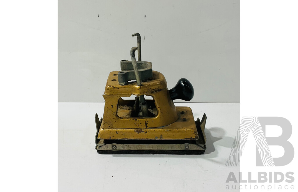Vintage Lightburn Bench Jig Saw, Power Sander, H.P.S Tire Pump and Vehicle Jack