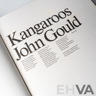 First Macmillan Edition, Kangaroos, John Gould, Macmillan Co, Sydney, 1973 Along with John Gould the Bird Man by G C Sauer