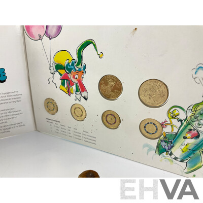 Australian 2019 Coin Set, Mr Squiggle & Friends with Vintage Chinese Opium Scales