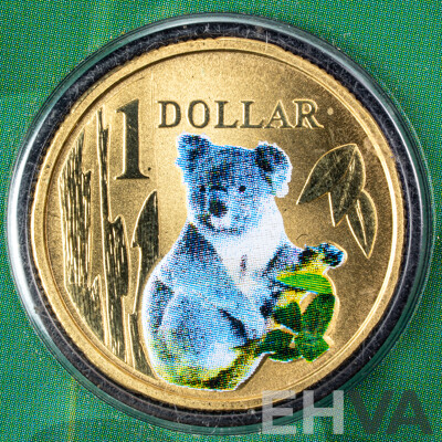 Australian RAM Commemorative One Dollar Coins Including 2016 Australia's First Mints C Mint Mark, 2017 Trans Australian Railway, 2001 Army Centenary, 2009 Citizenship, 2020 Eureka, 2008 Koala