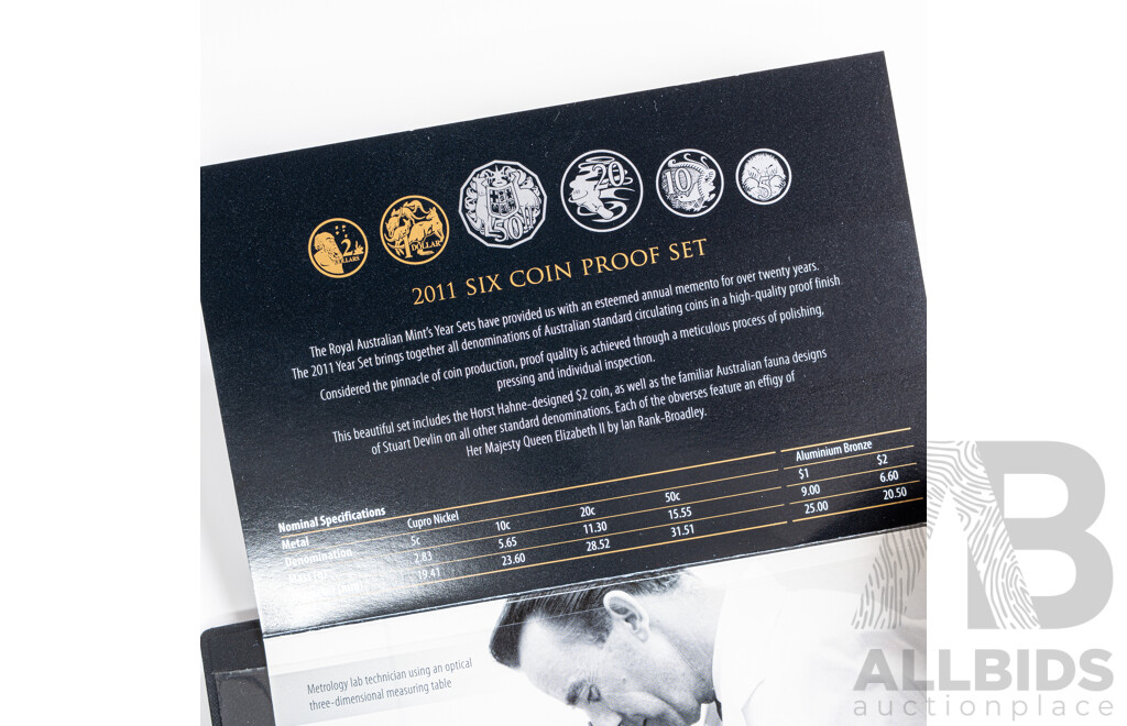 Australian RAM 2011 Six Proof Coin Set