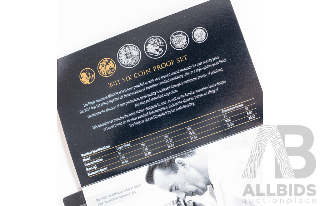 Australian RAM 2011 Six Proof Coin Set