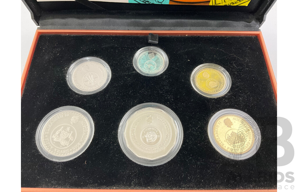 Australian RAM 2016 Six Proof Coin Set, Fifty Years of Decimal Currency