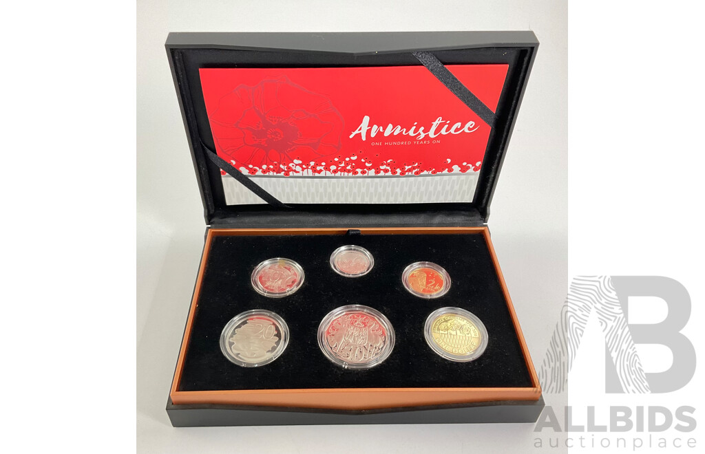 Australian RAM 2018 Six Proof Coin Set, Armistice One Hundred Years on