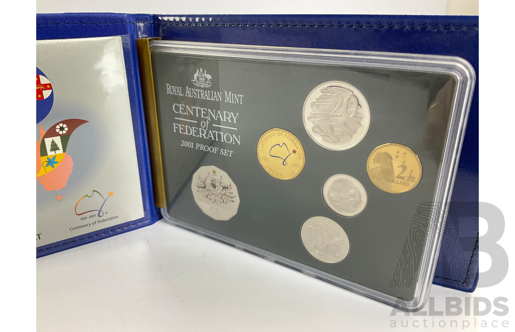 Australian RAM 2001 Six Proof Coin Set, Centenary of Federation