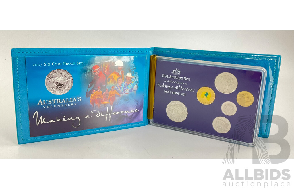 Australian RAM 2003 Six Proof Coin Set, Australia's Volunteers