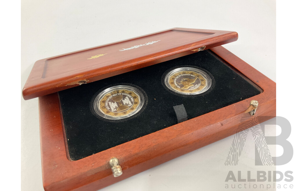 Australian RAM 2010 Silver Proof, Selectively Gold Plated Fifty Cent Coin Set, Flemington 150th Anniversary of Melbourne Cup .999