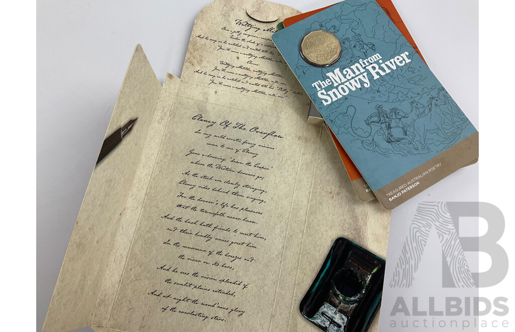 Australian RAM Three Fifty Cent Coin Set, Banjo Paterson, Treasured Australian Poetry