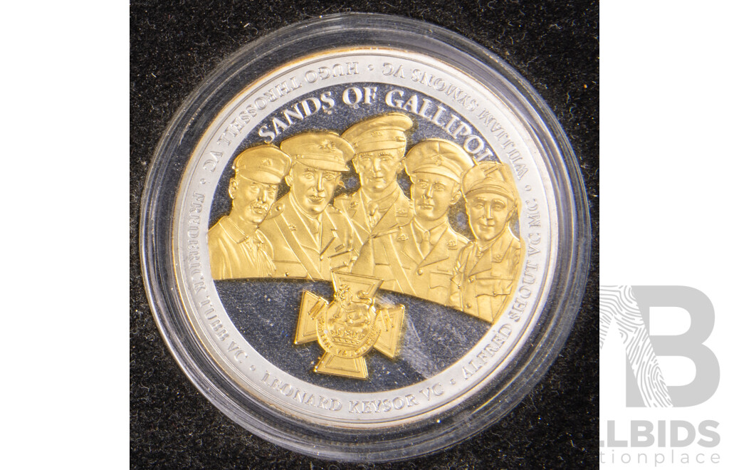 Australian Men of Valour Collection Sands of Gallipoli Medallion and Medal Set