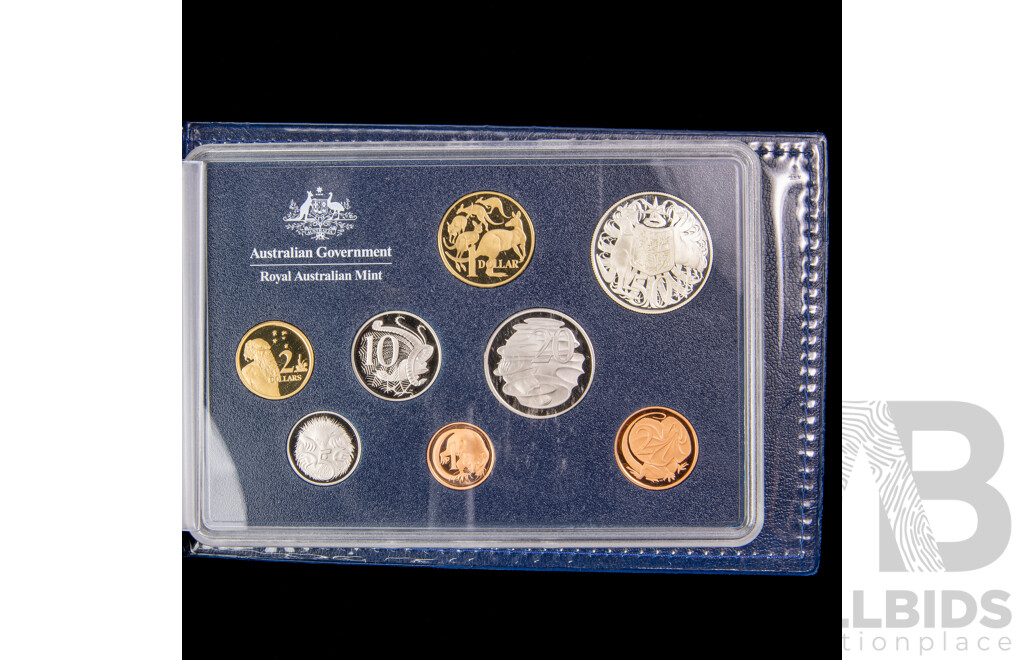 Australian RAM 2006 Eight Proof Coin Set, Forty Years of Decimal Currency Including Round Silver Fifty Cent Coin .800
