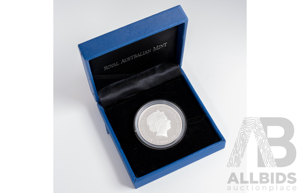Australian RAM 2013 Silver Proof One Dollar Coin, Year of the Snake .999