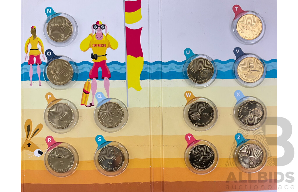 Australian RAM 2019 Commemorative One Dollar Coin Set, Great Aussie Coin Hunt(Lacking 'C')