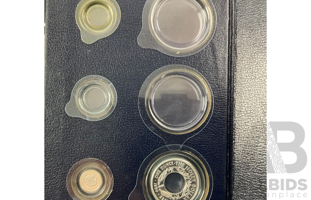 Australian Perth Mint 1990 Silver Holey Dollar and Dump .999