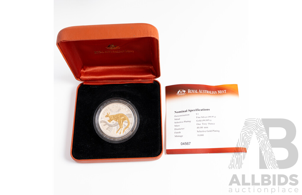 Australian RAM 2003 First Selective Gold Plated One Dollar Coin
