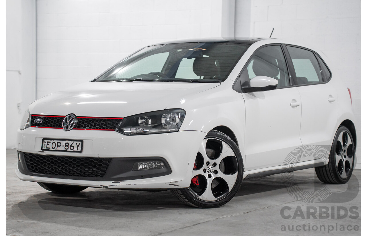 1/2013 Volkswagen Polo GTi 6R MY13 5d Hatchback Candy White Twincharged 1.4L