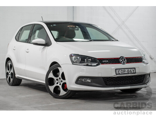 1/2013 Volkswagen Polo GTi 6R MY13 5d Hatchback Candy White Twincharged 1.4L