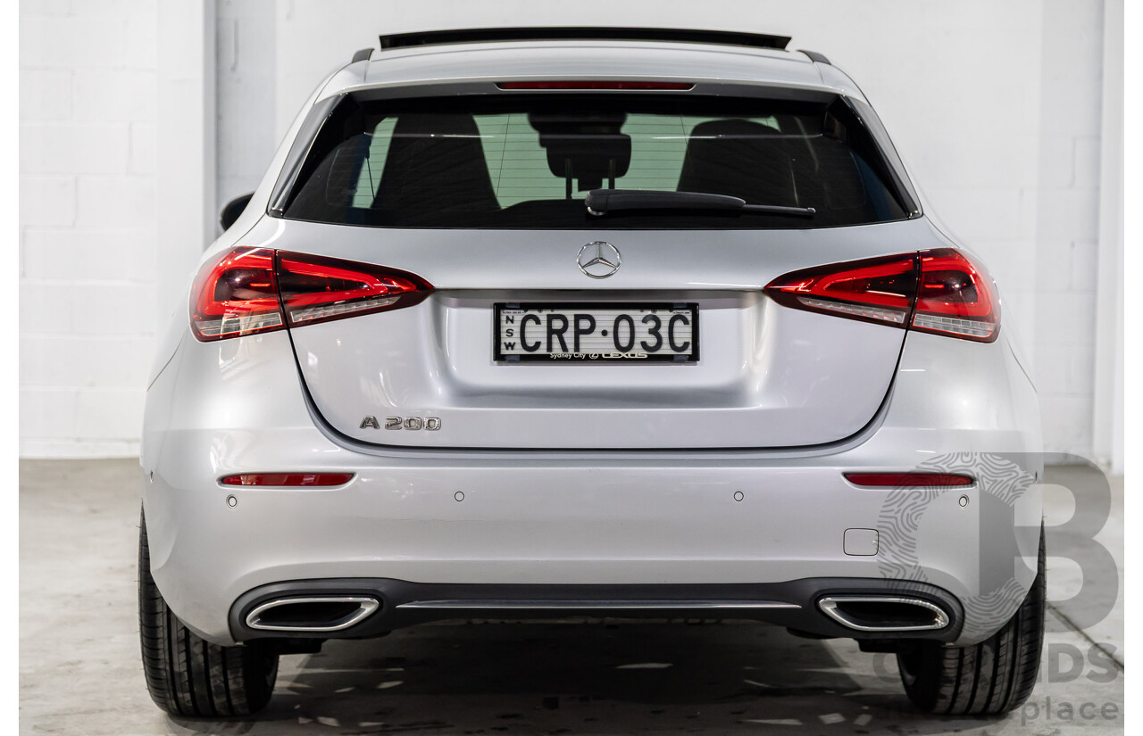 08/2018 Mercedes-Benz A200 (FWD) 177 5d Hatchback Iridium Silver Metallic Turbo 1.3L