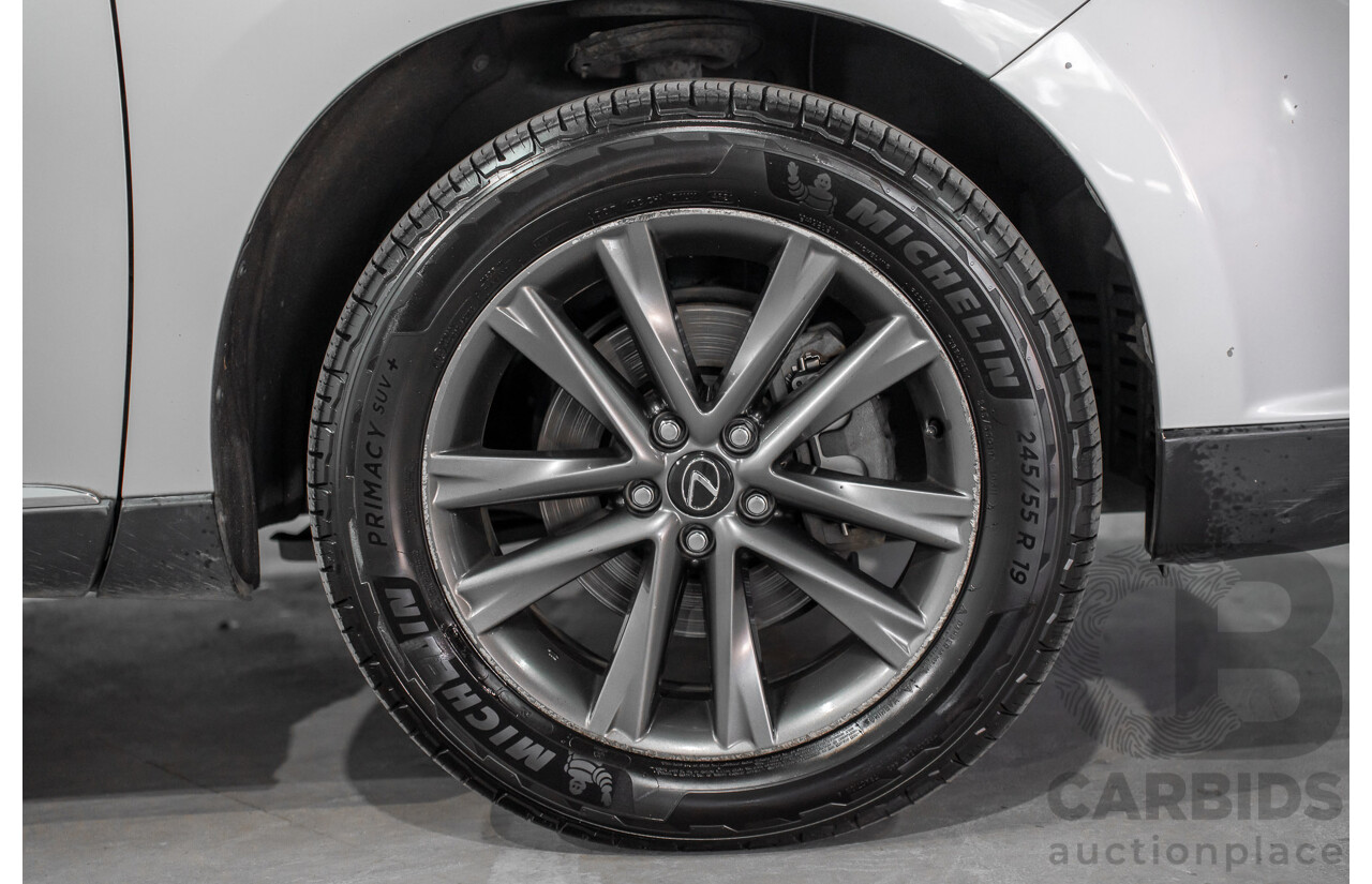 7/2012 Lexus RX450h F-Sport GYL15R MY12 4d Wagon Platinum Silver V6 3.5L - Hybrid