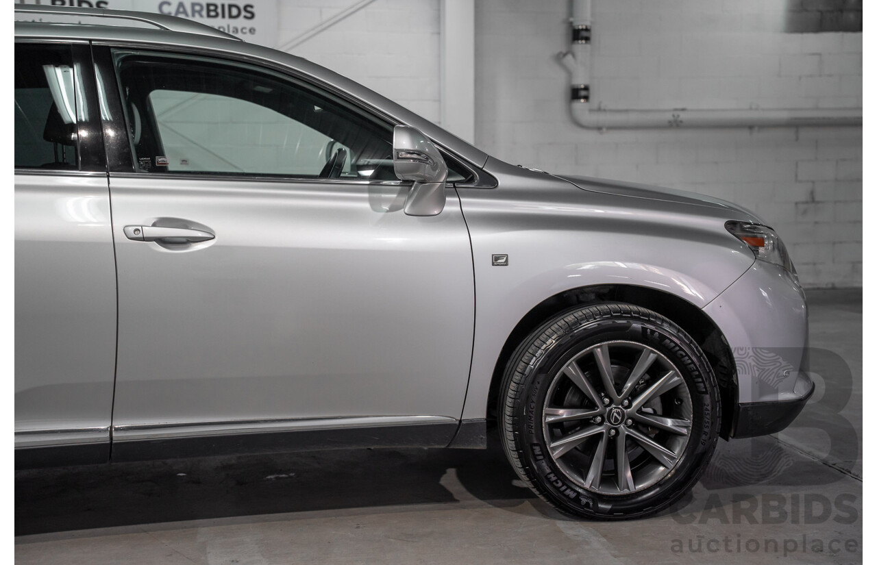 7/2012 Lexus RX450h F-Sport GYL15R MY12 4d Wagon Platinum Silver V6 3.5L - Hybrid