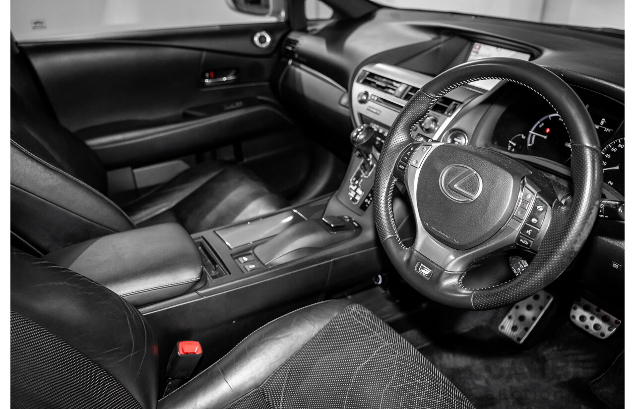 7/2012 Lexus RX450h F-Sport GYL15R MY12 4d Wagon Platinum Silver V6 3.5L - Hybrid