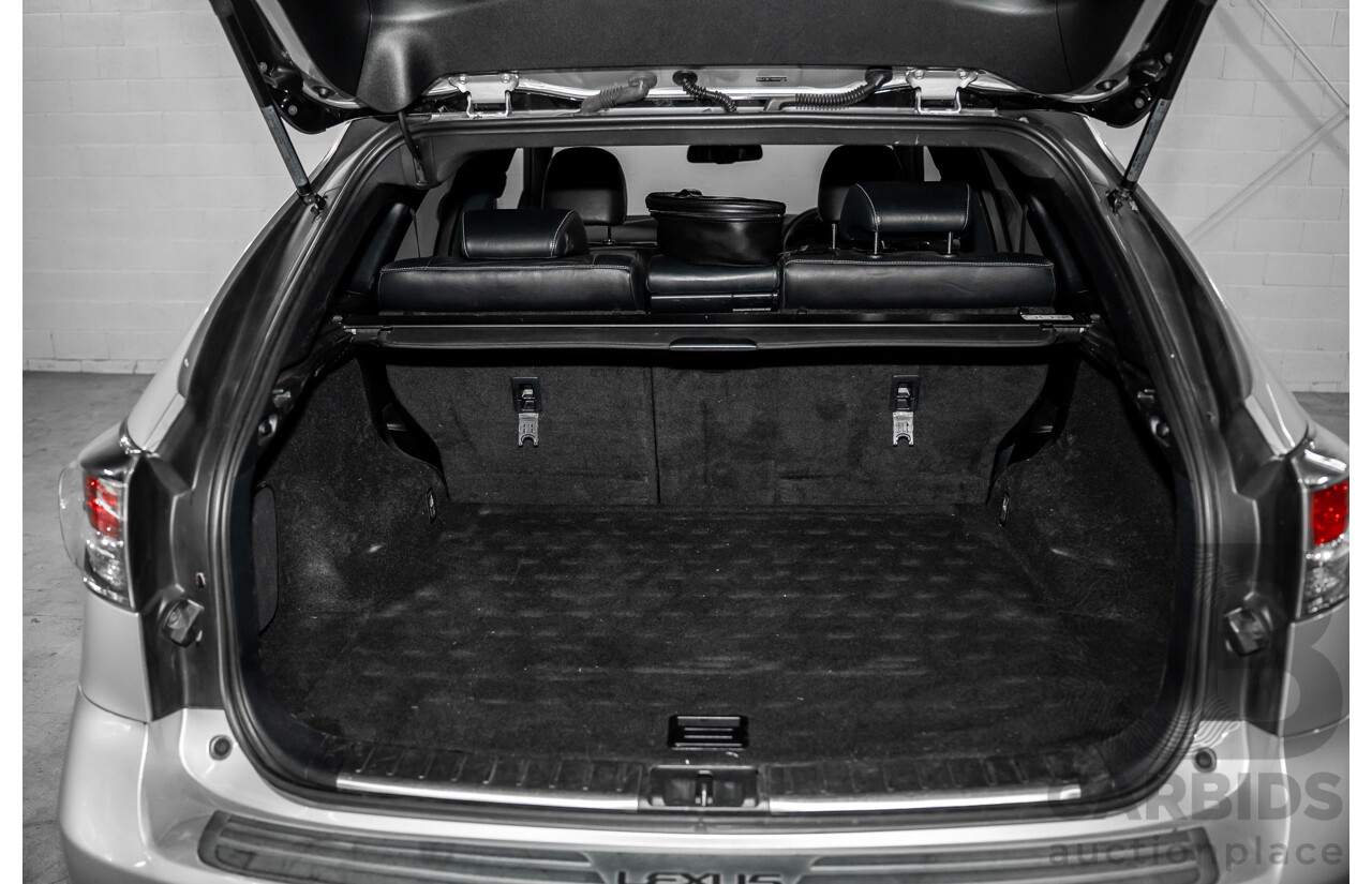 7/2012 Lexus RX450h F-Sport GYL15R MY12 4d Wagon Platinum Silver V6 3.5L - Hybrid