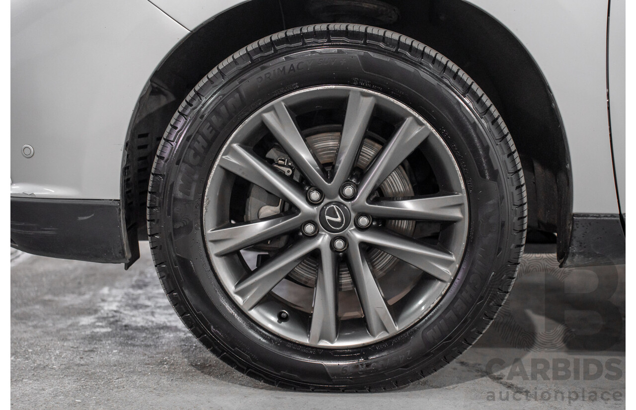 7/2012 Lexus RX450h F-Sport GYL15R MY12 4d Wagon Platinum Silver V6 3.5L - Hybrid
