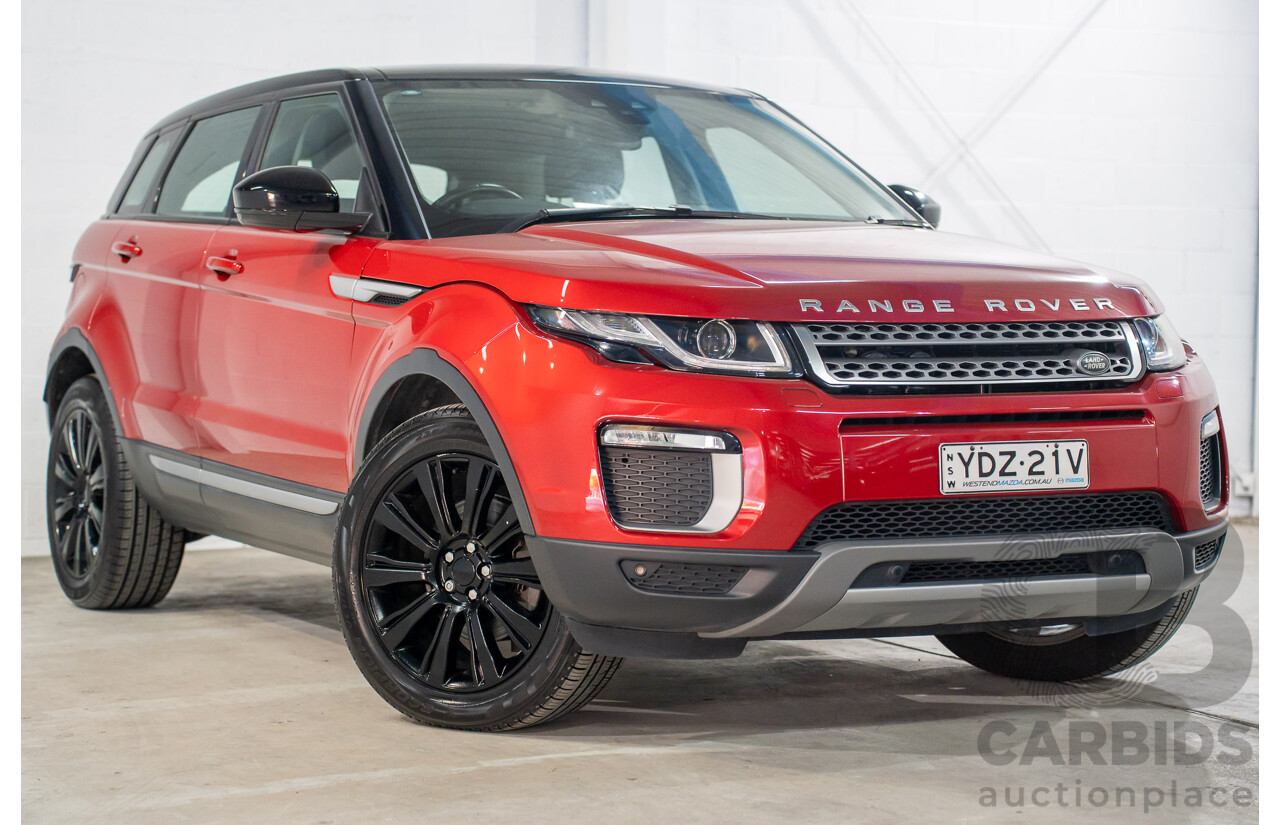 09/2016 Range Rover Evoque Td4 180 SE (AWD) LV MY17 5d Wagon Firenze Red Metalic/ Santorini Black Roof Turbo Diesel 2.0L