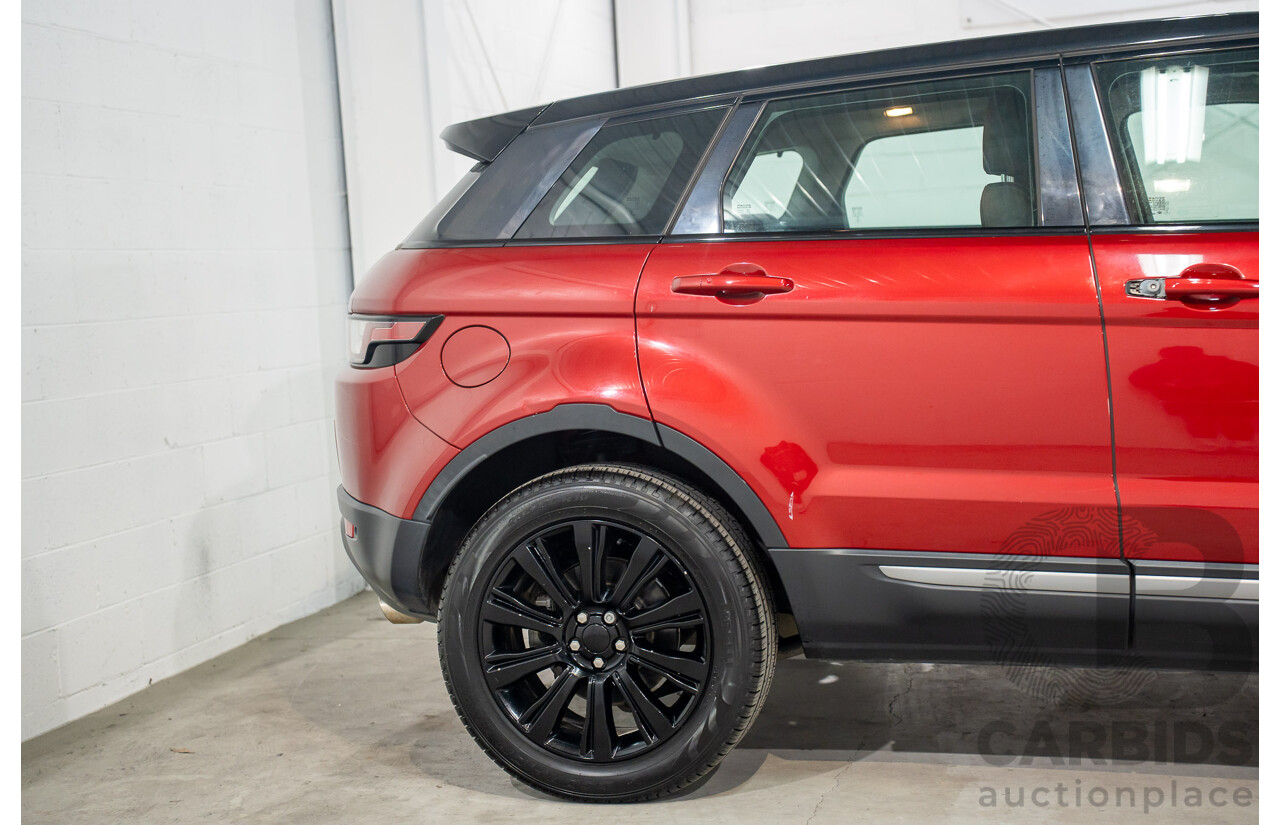 09/2016 Range Rover Evoque Td4 180 SE (AWD) LV MY17 5d Wagon Firenze Red Metalic/ Santorini Black Roof Turbo Diesel 2.0L