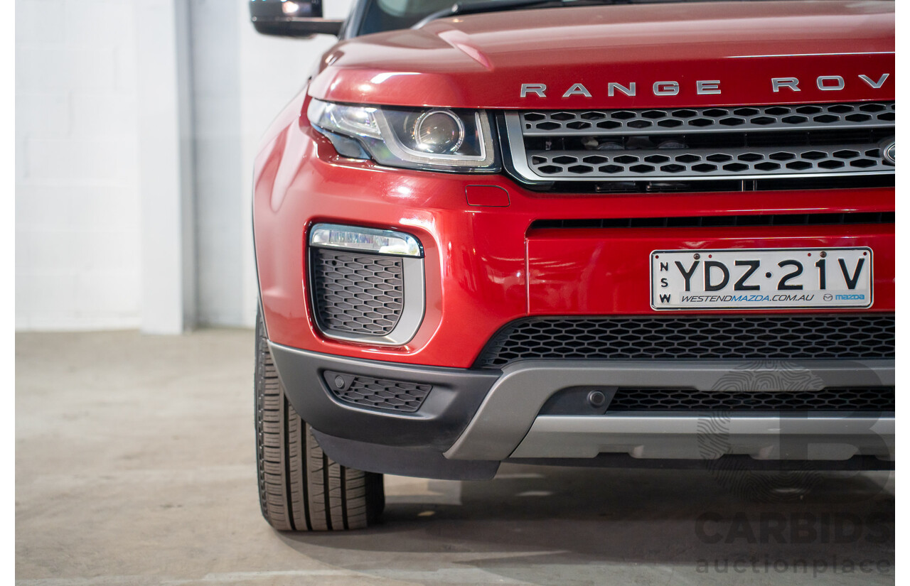 09/2016 Range Rover Evoque Td4 180 SE (AWD) LV MY17 5d Wagon Firenze Red Metalic/ Santorini Black Roof Turbo Diesel 2.0L