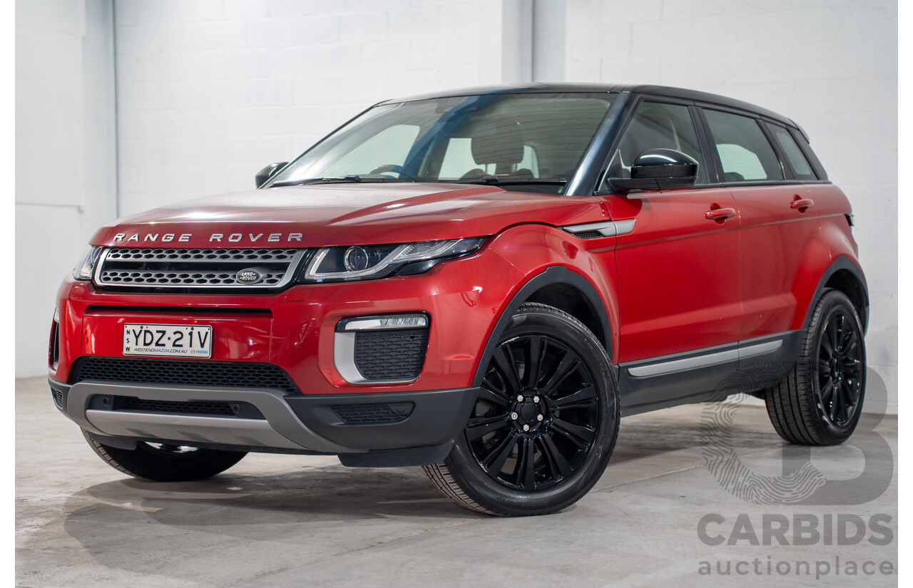 09/2016 Range Rover Evoque Td4 180 SE (AWD) LV MY17 5d Wagon Firenze Red Metalic/ Santorini Black Roof Turbo Diesel 2.0L