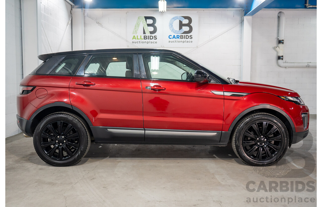 09/2016 Range Rover Evoque Td4 180 SE (AWD) LV MY17 5d Wagon Firenze Red Metalic/ Santorini Black Roof Turbo Diesel 2.0L