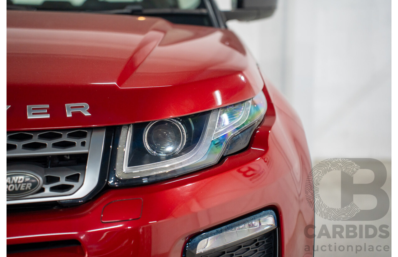09/2016 Range Rover Evoque Td4 180 SE (AWD) LV MY17 5d Wagon Firenze Red Metalic/ Santorini Black Roof Turbo Diesel 2.0L