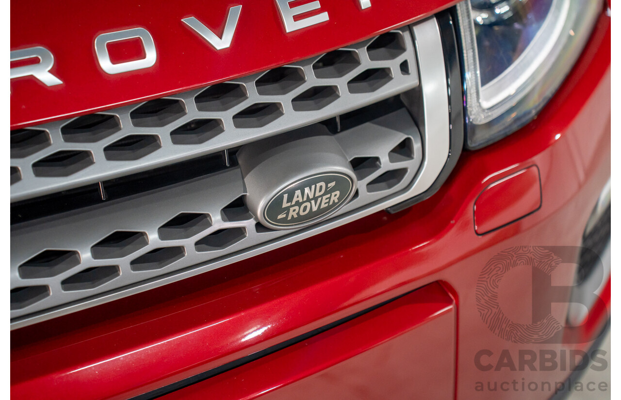 09/2016 Range Rover Evoque Td4 180 SE (AWD) LV MY17 5d Wagon Firenze Red Metalic/ Santorini Black Roof Turbo Diesel 2.0L
