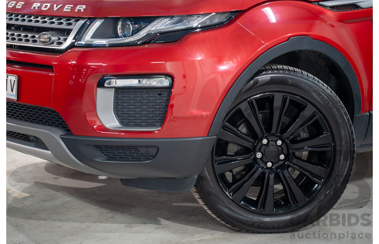09/2016 Range Rover Evoque Td4 180 SE (AWD) LV MY17 5d Wagon Firenze Red Metalic/ Santorini Black Roof Turbo Diesel 2.0L