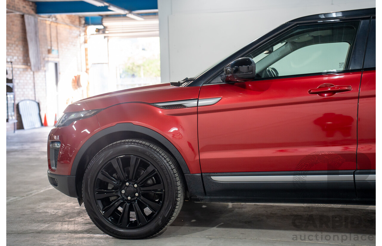 09/2016 Range Rover Evoque Td4 180 SE (AWD) LV MY17 5d Wagon Firenze Red Metalic/ Santorini Black Roof Turbo Diesel 2.0L