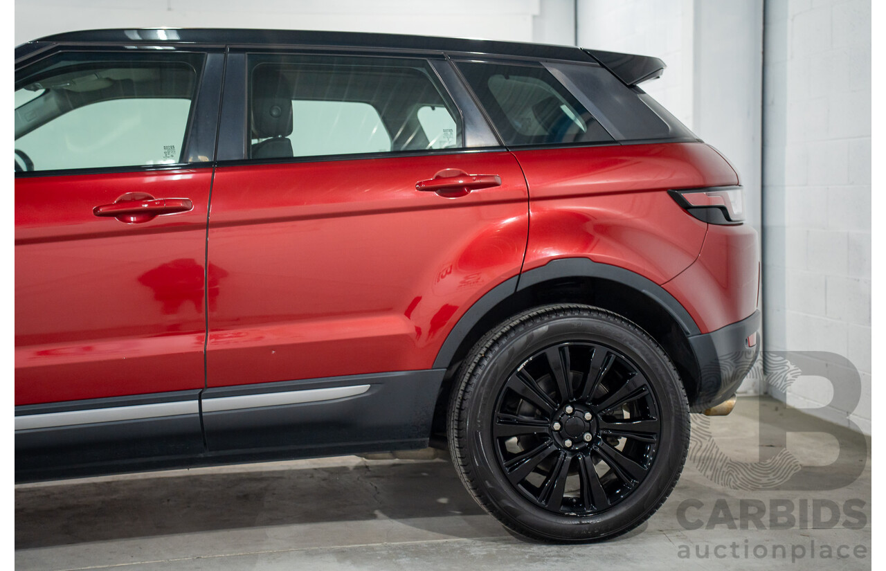 09/2016 Range Rover Evoque Td4 180 SE (AWD) LV MY17 5d Wagon Firenze Red Metalic/ Santorini Black Roof Turbo Diesel 2.0L