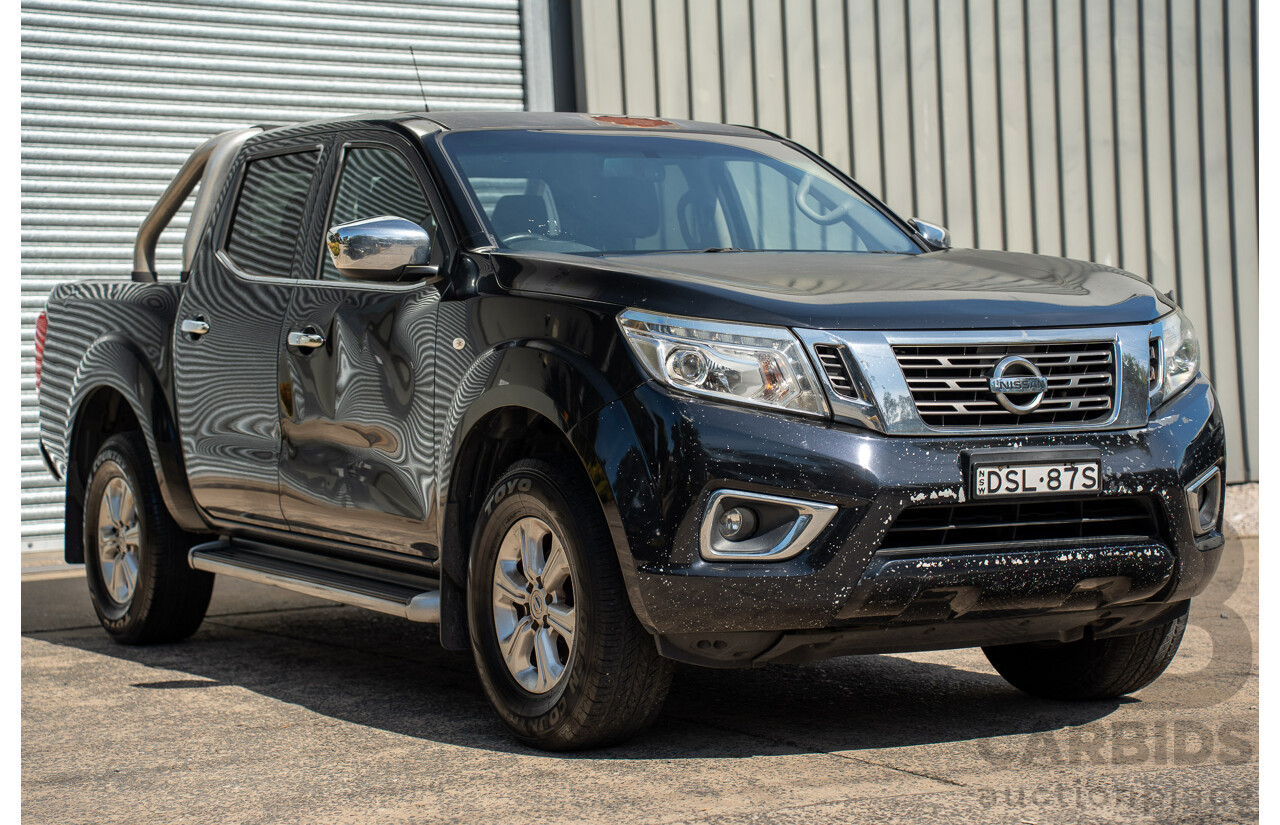 11/2015 Nissan Navara ST (4x2) NP300 D23 Dual Cab Utility Cosmic Black Metallic Turbo Diesel 2.3L