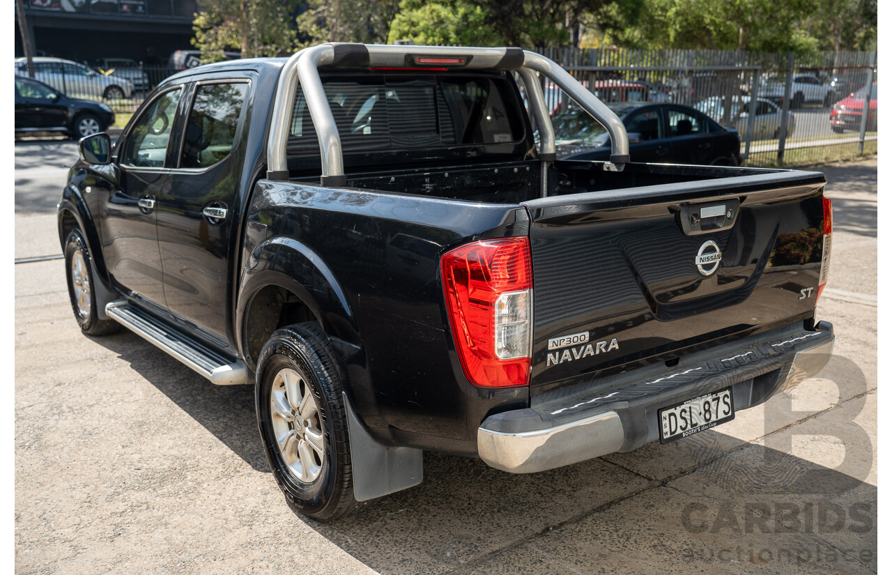 11/2015 Nissan Navara ST (4x2) NP300 D23 Dual Cab Utility Cosmic Black Metallic Turbo Diesel 2.3L