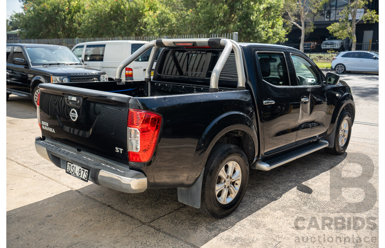 11/2015 Nissan Navara ST (4x2) NP300 D23 Dual Cab Utility Cosmic Black Metallic Turbo Diesel 2.3L