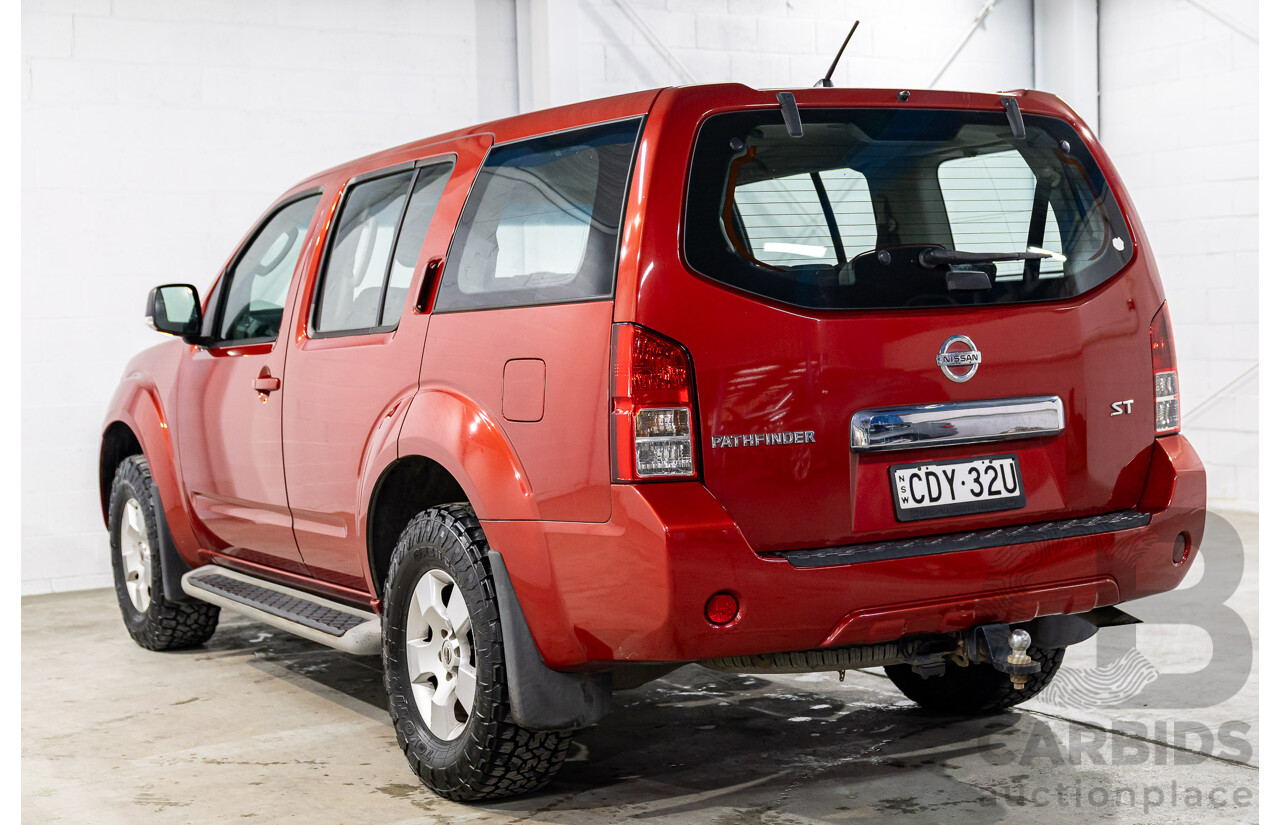6/2012 Nissan Pathfinder ST (4x4) R51 SERIES 4 4d Wagon Red Turbo Diesel 2.5L - 7 Seater