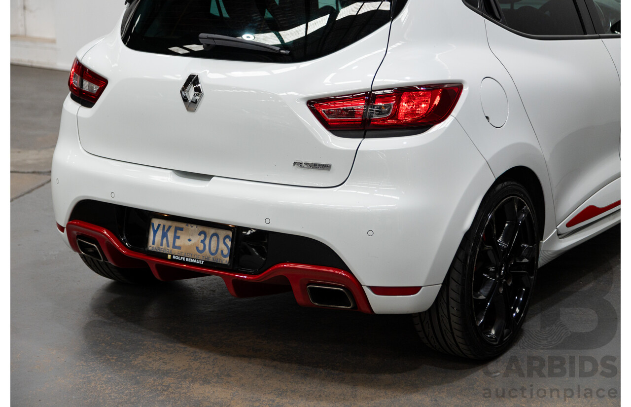 03/2015 Renault Clio RS 200 Sport X98 5D Hatchback White Turbo 1.6L