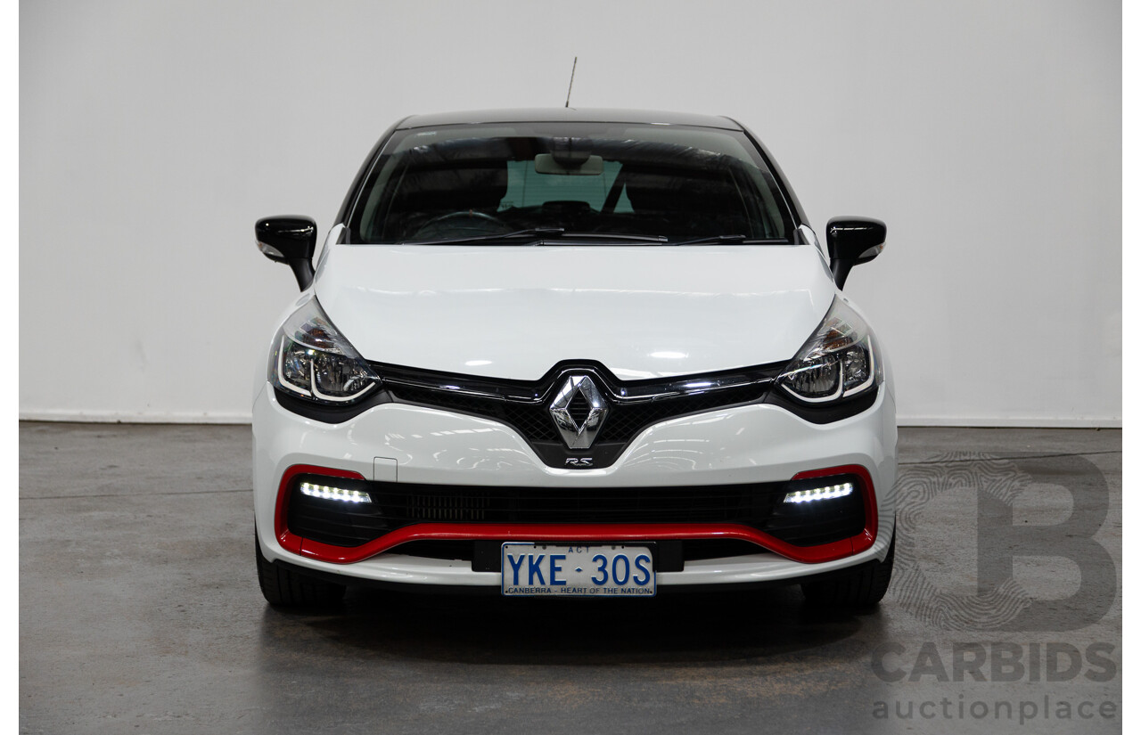 03/2015 Renault Clio RS 200 Sport X98 5D Hatchback White Turbo 1.6L
