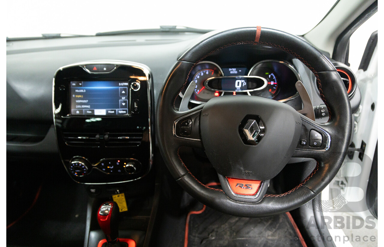 03/2015 Renault Clio RS 200 Sport X98 5D Hatchback White Turbo 1.6L