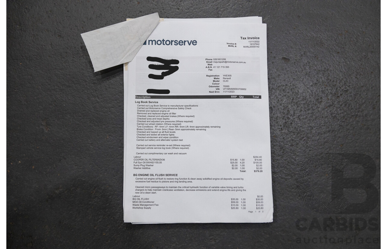 03/2015 Renault Clio RS 200 Sport X98 5D Hatchback White Turbo 1.6L