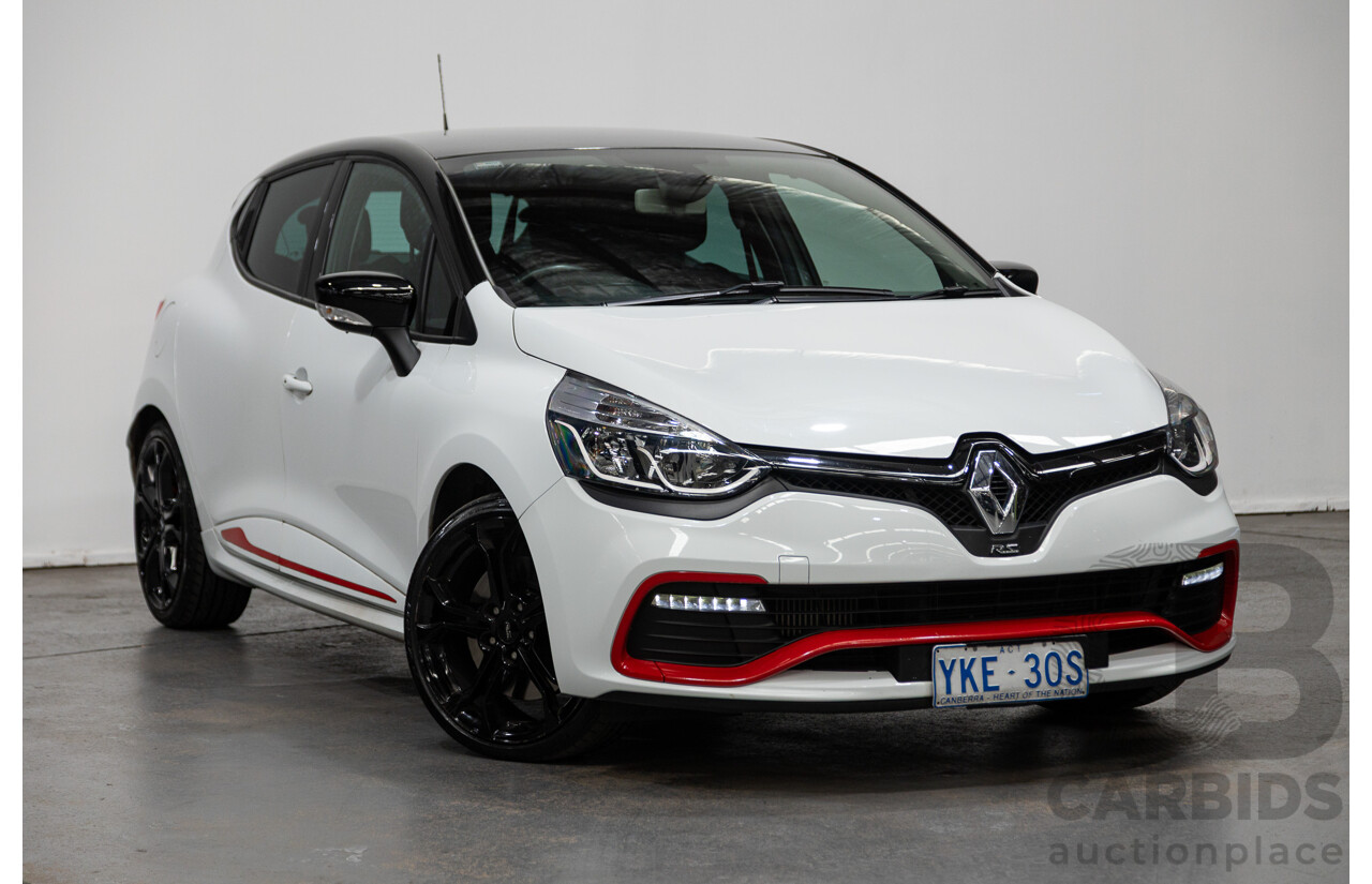 03/2015 Renault Clio RS 200 Sport X98 5D Hatchback White Turbo 1.6L