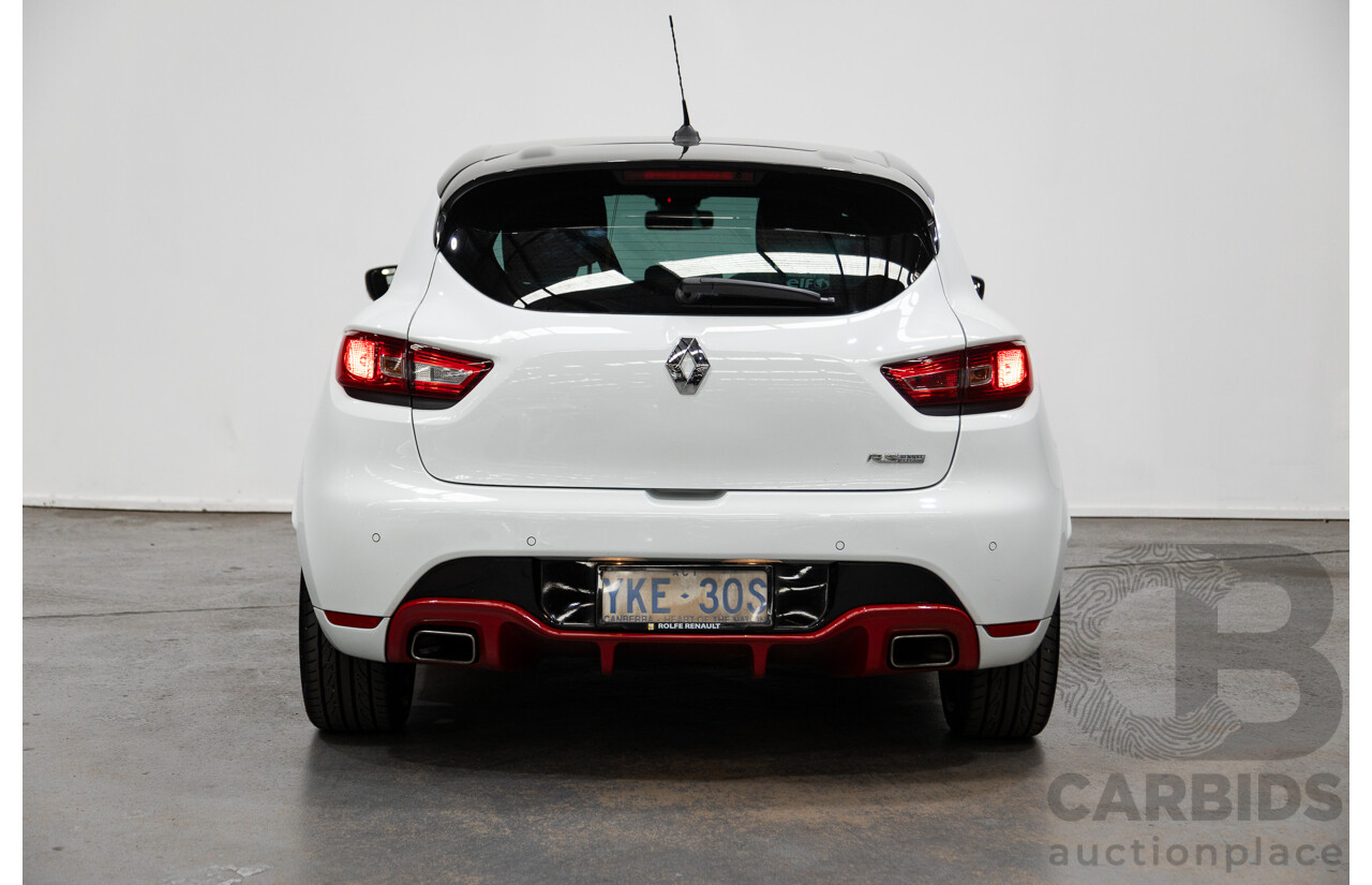 03/2015 Renault Clio RS 200 Sport X98 5D Hatchback White Turbo 1.6L