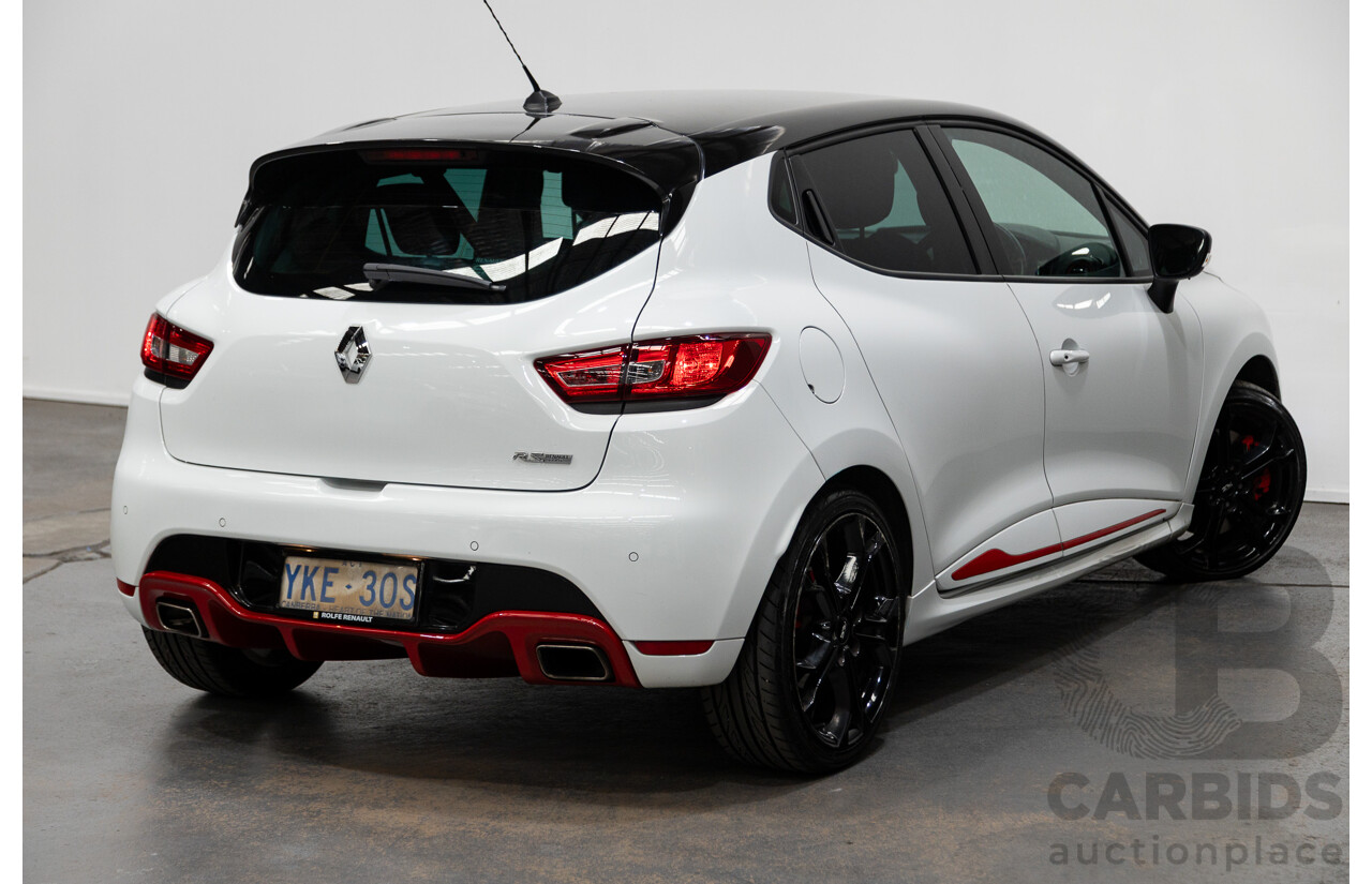 03/2015 Renault Clio RS 200 Sport X98 5D Hatchback White Turbo 1.6L