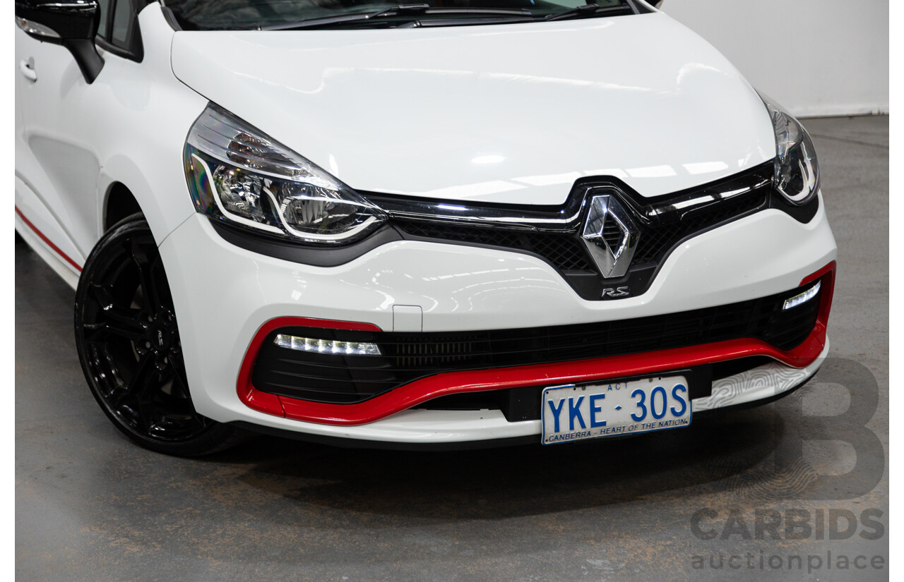 03/2015 Renault Clio RS 200 Sport X98 5D Hatchback White Turbo 1.6L